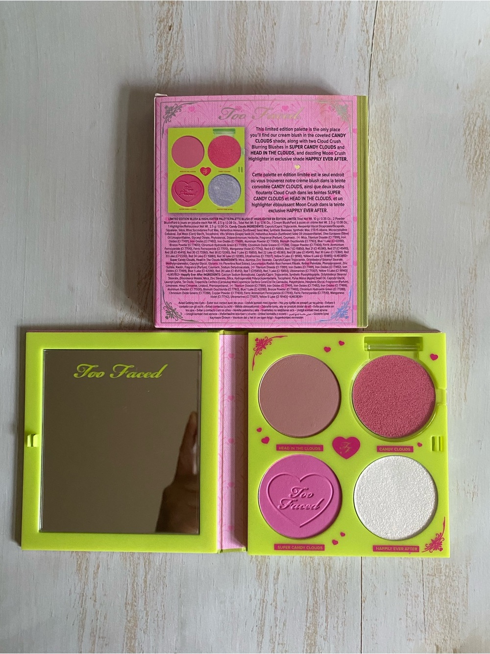 Too Faced Limited Edition Fairytale Crush blush & Highlighter Palette NIB